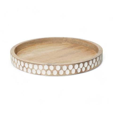 Round wooden tray for decoration, Wooden tray for kitchen organizer, Wooden platter for serving, Wooden trays for serving food, Tray for serving coffee breakfast, Dining table organizer Home decor