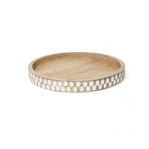Round wooden tray for decoration, Wooden tray for kitchen organizer, Wooden platter for serving, Wooden trays for serving food, Tray for serving coffee breakfast, Dining table organizer Home decor