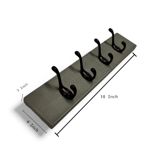 Wooden Rustic Coat Hooks for Wall,Coat Rack Wall Mounted, Hat Rack and Hat Hooks with 4 Hooks for Entryway, Bathroom, Bedroom (Gray Green) | MA37