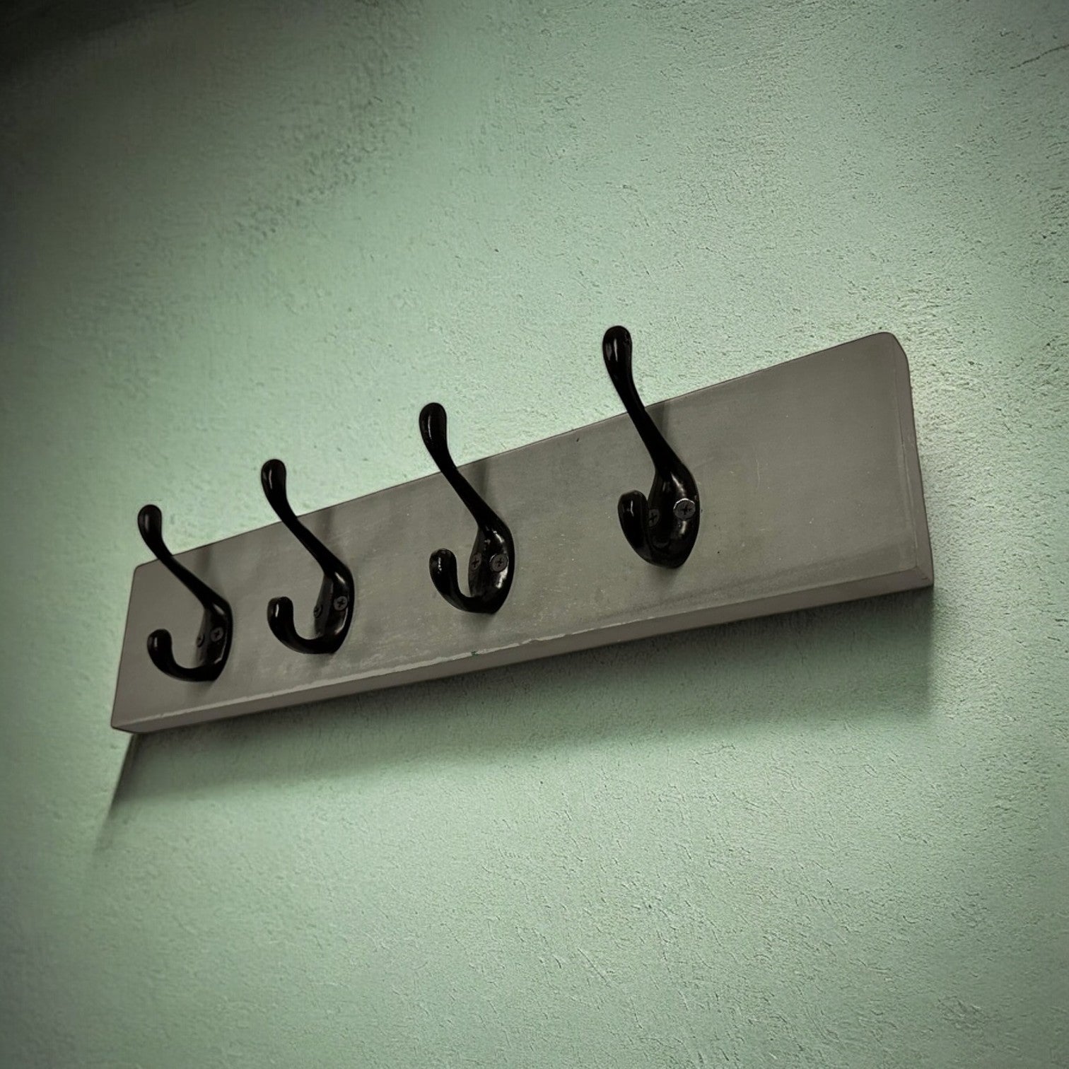 Wooden Rustic Coat Hooks for Wall,Coat Rack Wall Mounted, Hat Rack and Hat Hooks with 4 Hooks for Entryway, Bathroom, Bedroom (Gray Green) | MA37
