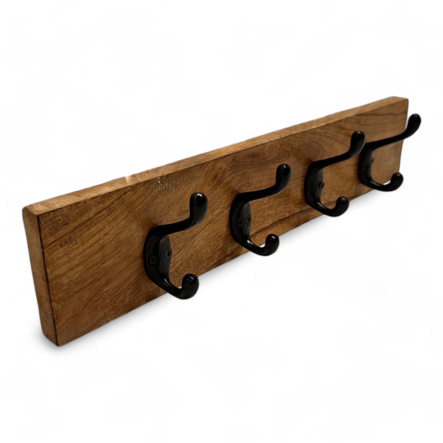 Wooden Rustic Coat Hooks for Wall,Coat Rack Wall Mounted, Hat Rack and Hat Hooks with 4 Hooks for Entryway, Bathroom, Bedroom (Brown) | MA39